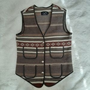 Patricia Wolf Western Los Christos Button Up Vest